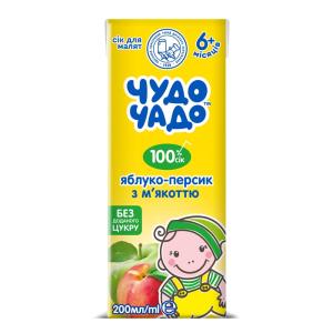 ЧУДО-ЧАДО Сок яблоко- персик с мякотью 200мл